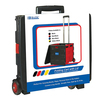 Bazic BAZIC® Folding Cart on Wheels w/Lid Cover, 16 x 18 x 15in, Black/Red 2199